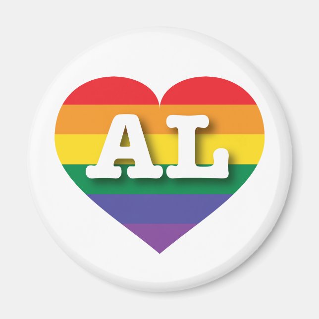 I kärlek Alabama - Gay pride Magnet (Framsidan)