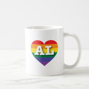 I Kärlek Alabama Rainbow Heart Kaffemugg