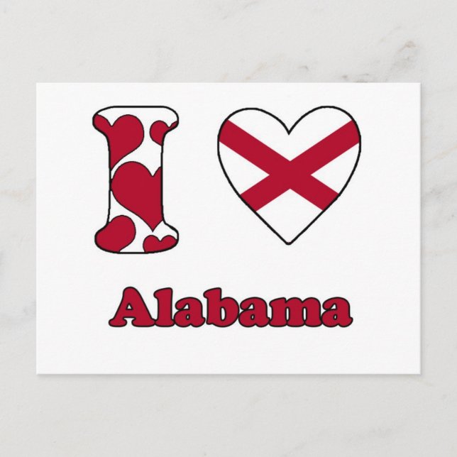 I kärlek Alabama Vykort (Framsida)