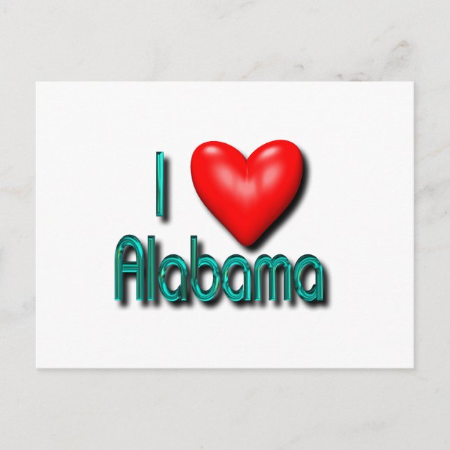 I Kärlek Alabama Vykort (Framsida)