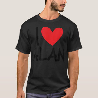 I Kärlek Alan Namn Personlig Manar Guy BFF Friend  T Shirt