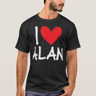 I Kärlek Alan Namn Personlig Manar Guy BFF Friend  T Shirt