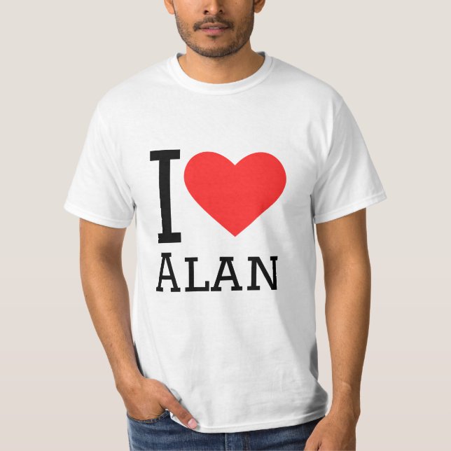 I kärlek Alan T Shirt (Framsida)
