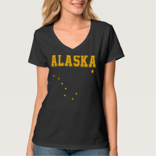 I Kärlek Alaska Minimalist Statlig flagga T Shirt