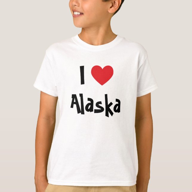 I Kärlek Alaska T Shirt (Framsida)