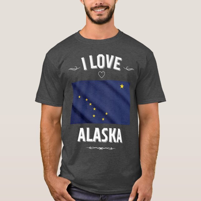I Kärlek Alaska T Shirt (Framsida)