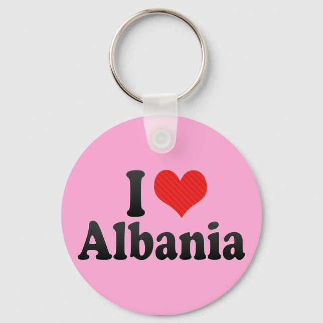 I Kärlek Albanien Nyckelring (Framsida)