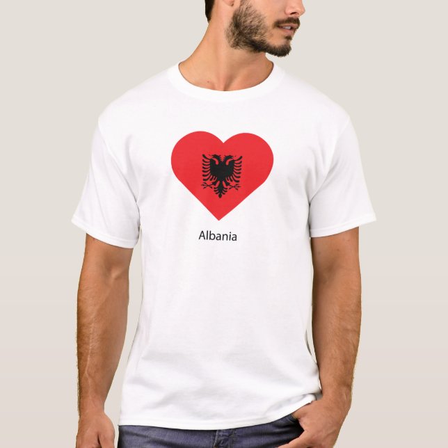 I Kärlek Albanien T Shirt (Framsida)