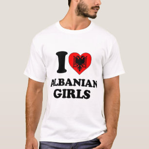 I kärlek Albanska flickor T Shirt