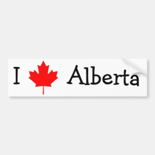 I Kärlek Alberta Bildekal