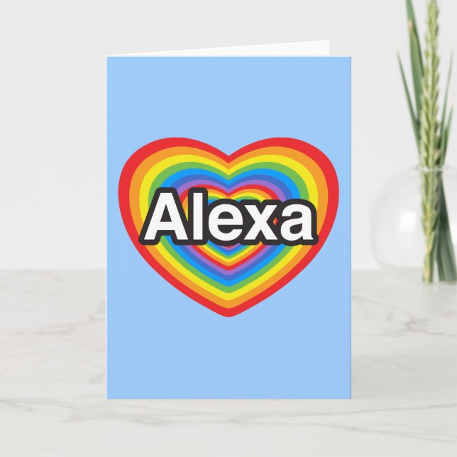 I kärlek Alexa. Jag kärlek du Alexa. Hjärta Kort (Framsida)