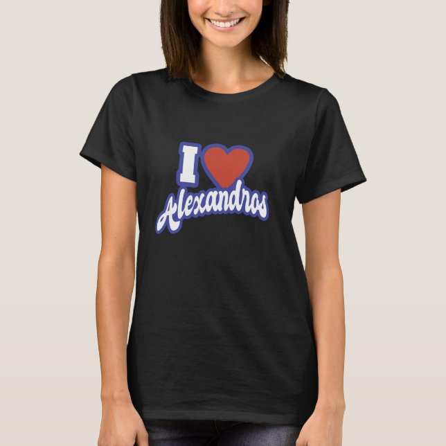 I Kärlek Alexandros T Shirt (Framsida)