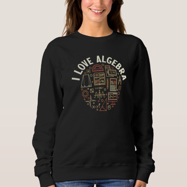 I Kärlek Algebra Math Lärare eller Student T Shirt (Framsida)