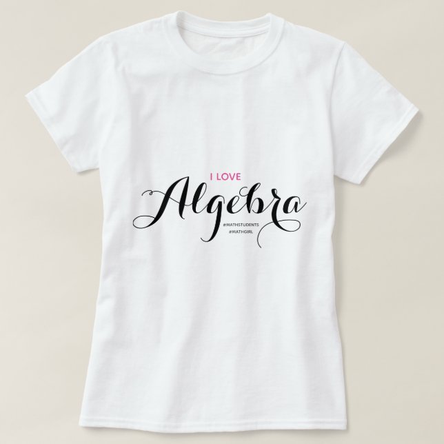 I Kärlek Algebra Math T-Shirt (Design framsida)