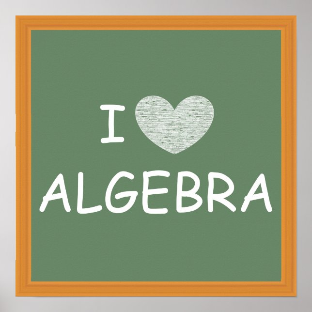 I Kärlek Algebra Poster (Framsidan)