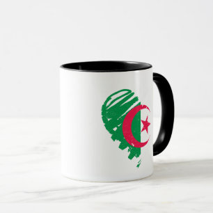 I Kärlek Algeriet - Algeriets Flagga Heart Mugg