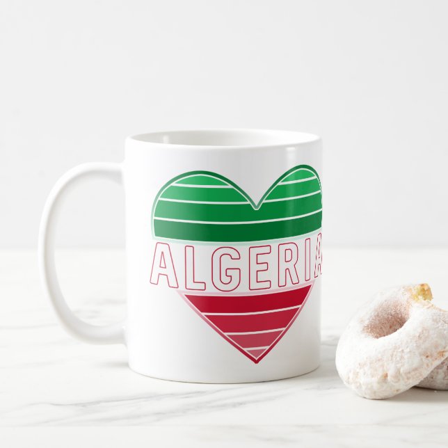 I Kärlek Algeriet, algeriskt hjärta Kaffemugg (Med munk)