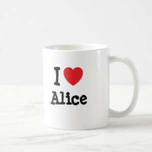 I kärlek Alice hjärta T-Shirt Kaffemugg