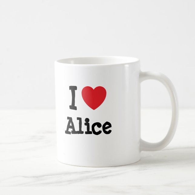 I kärlek Alice hjärta T-Shirt Kaffemugg (Höger)
