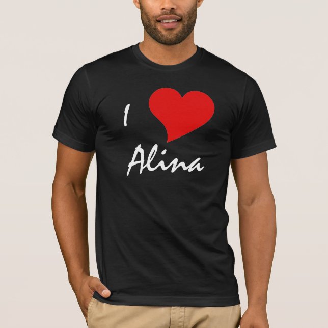 I Kärlek Alina - Alina Kärlek me T Shirt (Framsida)