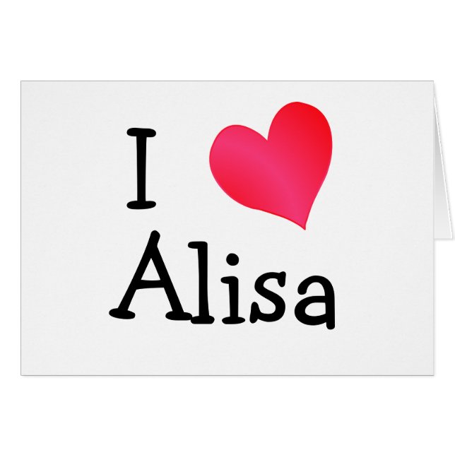 I Kärlek Alisa Hälsningskort (Framsidan Horizontal)