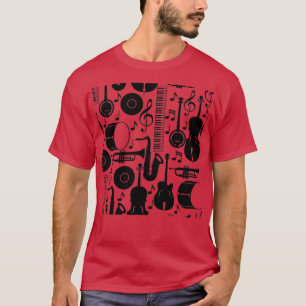 I kärlek alla musikinstrument t shirt