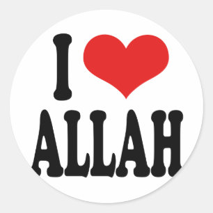 I Kärlek Allah Runt Klistermärke
