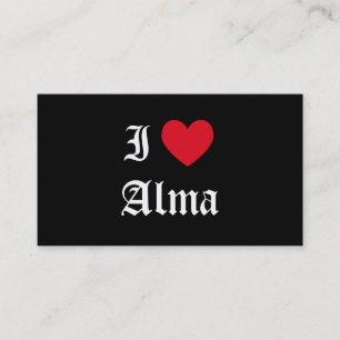 I Kärlek Alma Visitkort