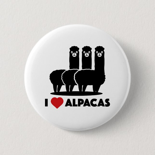 I Kärlek Alpacas Knapp (Framsida)