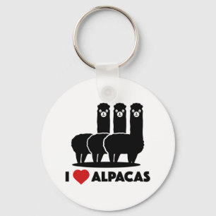 I Kärlek Alpacas Nyckelring