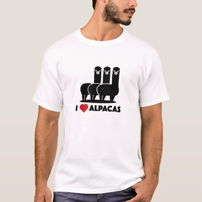 I Kärlek Alpacas T Shirt (Framsida)