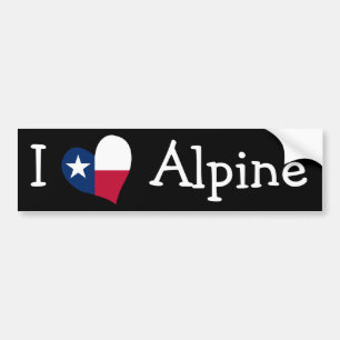 I Kärlek Alpine Bildekal