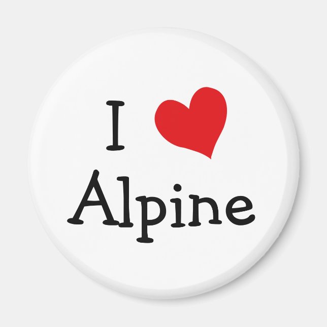 I Kärlek Alpine Magnet (Framsidan)
