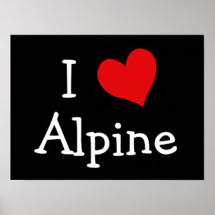 I Kärlek Alpine Poster