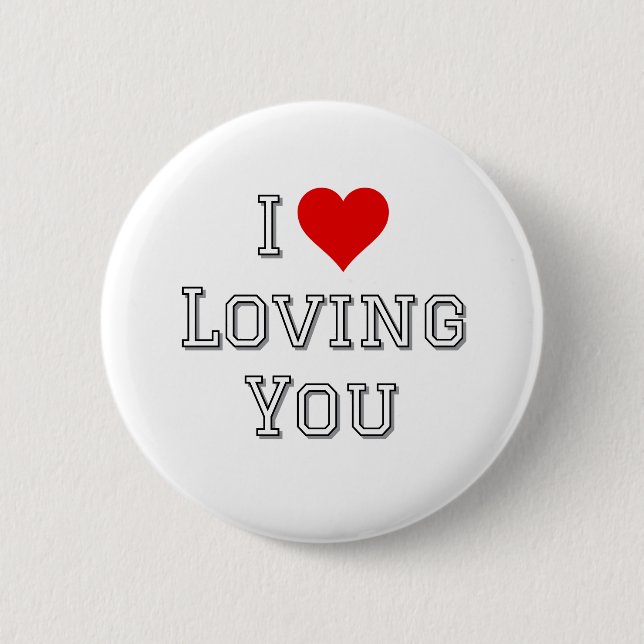I Kärlek älskar du romerska Valentine Typography Knapp (Framsida)