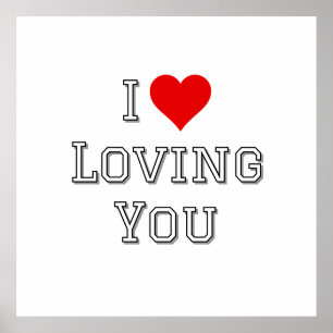 I Kärlek älskar du romerska Valentine Typography Poster