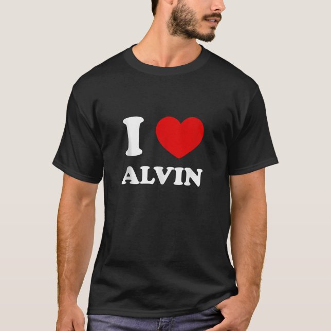 I Kärlek Alvin I Heart Alvin Funny Alvin Tanktop T Shirt (Framsida)