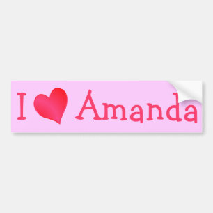 I Kärlek Amanda Bildekal