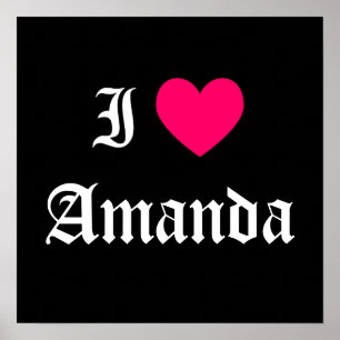I Kärlek Amanda Poster