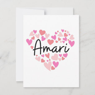 I kärlek Amari - Hjärtan för Amari Tack Kort