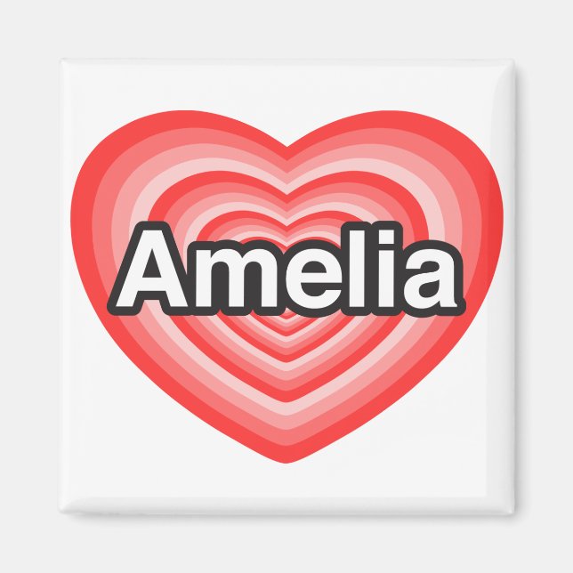 I kärlek Amelia. I kärlek du Amelia. Hjärta Magnet (Framsidan)