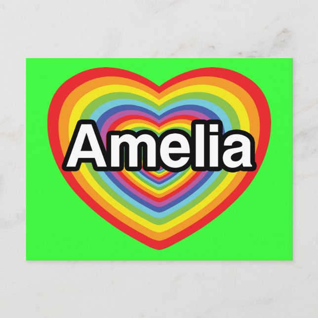I kärlek Amelia, regnbåge Vykort (Framsida)