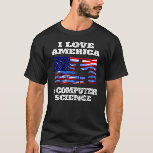 I Kärlek America and Computer Science T Shirt