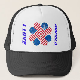 I Kärlek America USA flagga Truckerkeps