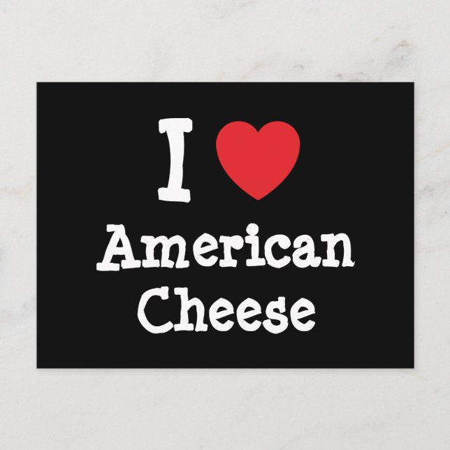 I kärlek American Cheese eart T-Shirt Vykort (Framsida)