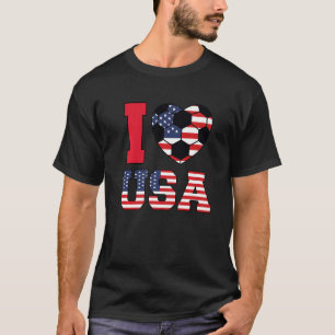 I Kärlek Amerika, Amerikanska boys Girl Kids Socce T Shirt