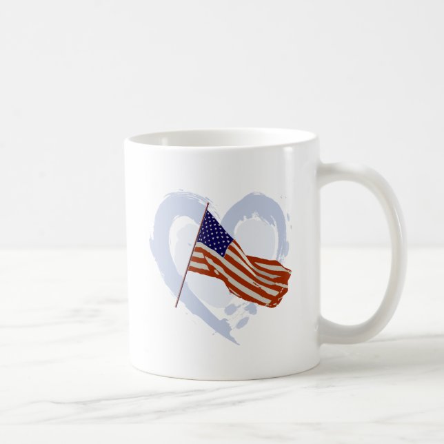 I kärlek Amerika - Amerikanska Flagga Kaffemugg (Höger)