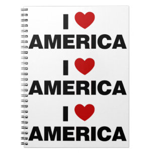 I Kärlek Amerika Anteckningsbok