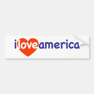 I Kärlek Amerika Bildekal