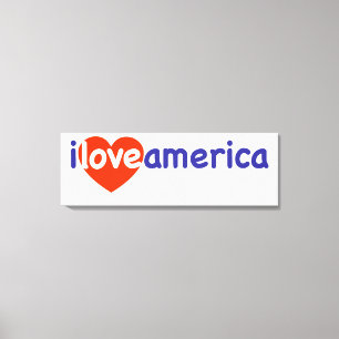 I Kärlek Amerika Canvastryck